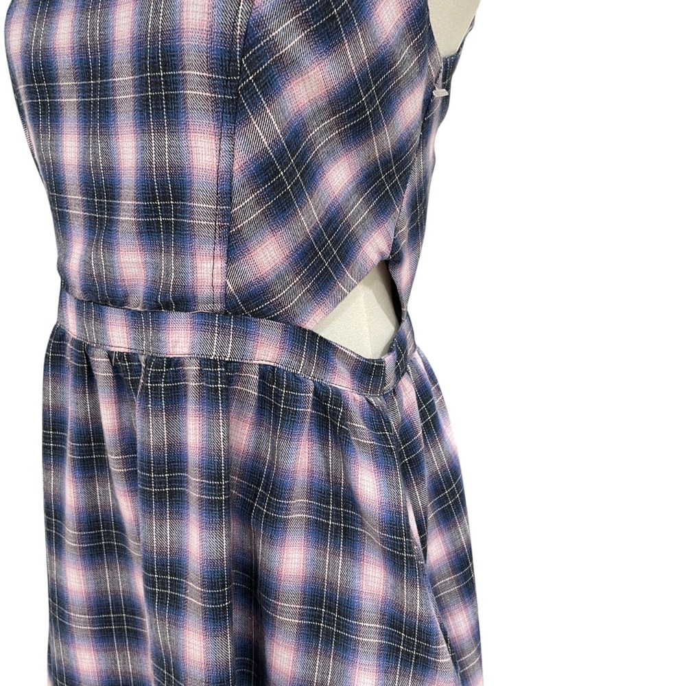 Hot Topic Plaid Cutout Dress Medium Y2K Grunge Punk Alternative Summer Outfit - Picture 8 of 10